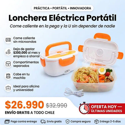 Lonchera Electrica Portatil -Tu Comida Caliente, Donde Quieras
