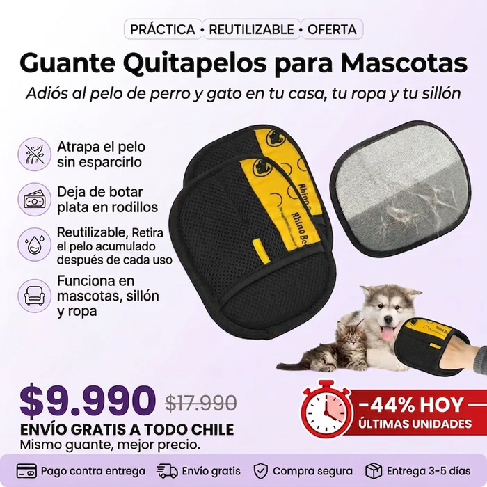 🐾 Guante Quitapelos — Adiós al pelo en tu casa, tu ropa y tu sillón